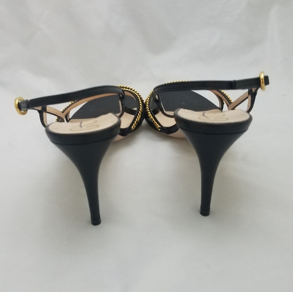 Gucci silvie logo sandals chain black 38.5 - Picture 3 of 8